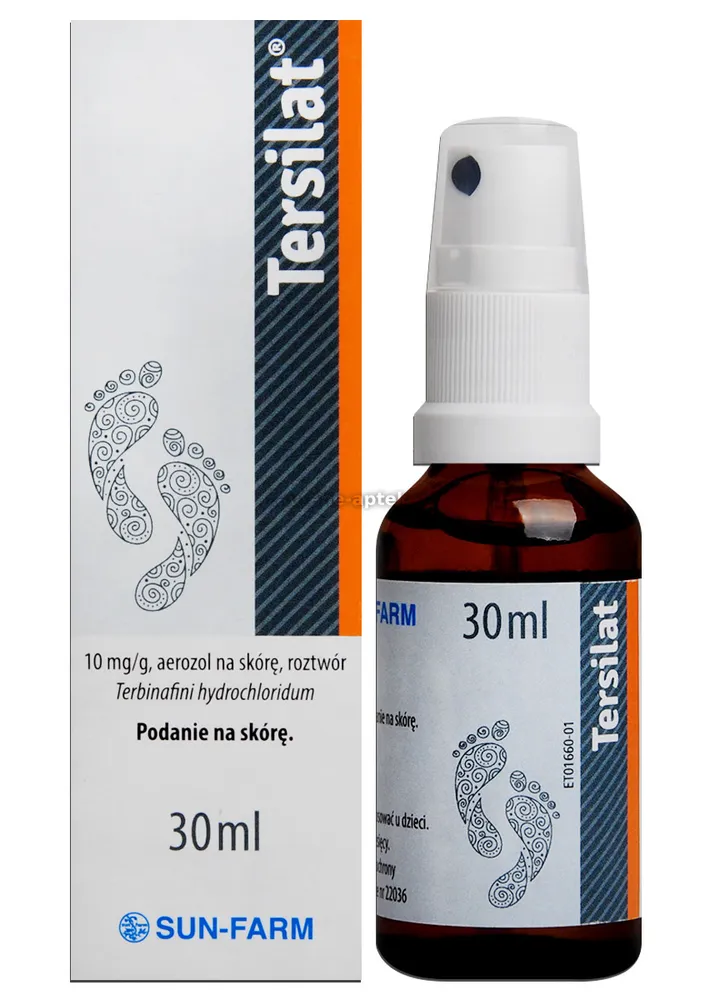 Tersilat aerosol, cutáneo, solución