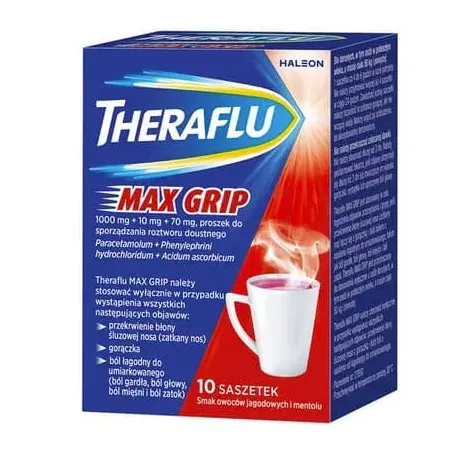 Theraflu Grip Frutas del Bosque polvo para preparación de solución oral