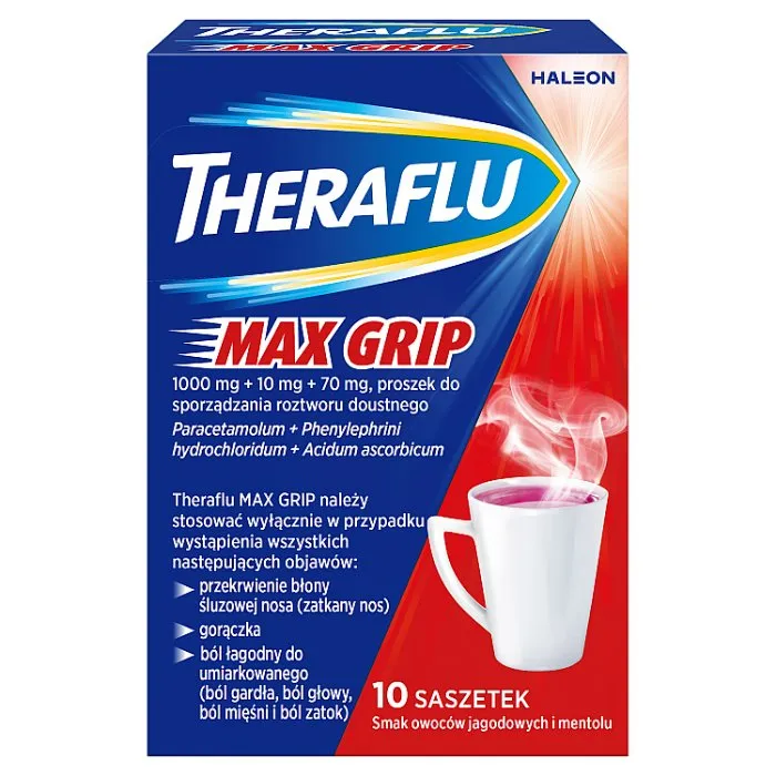 Theraflu max grip powder for preparation of oral solution