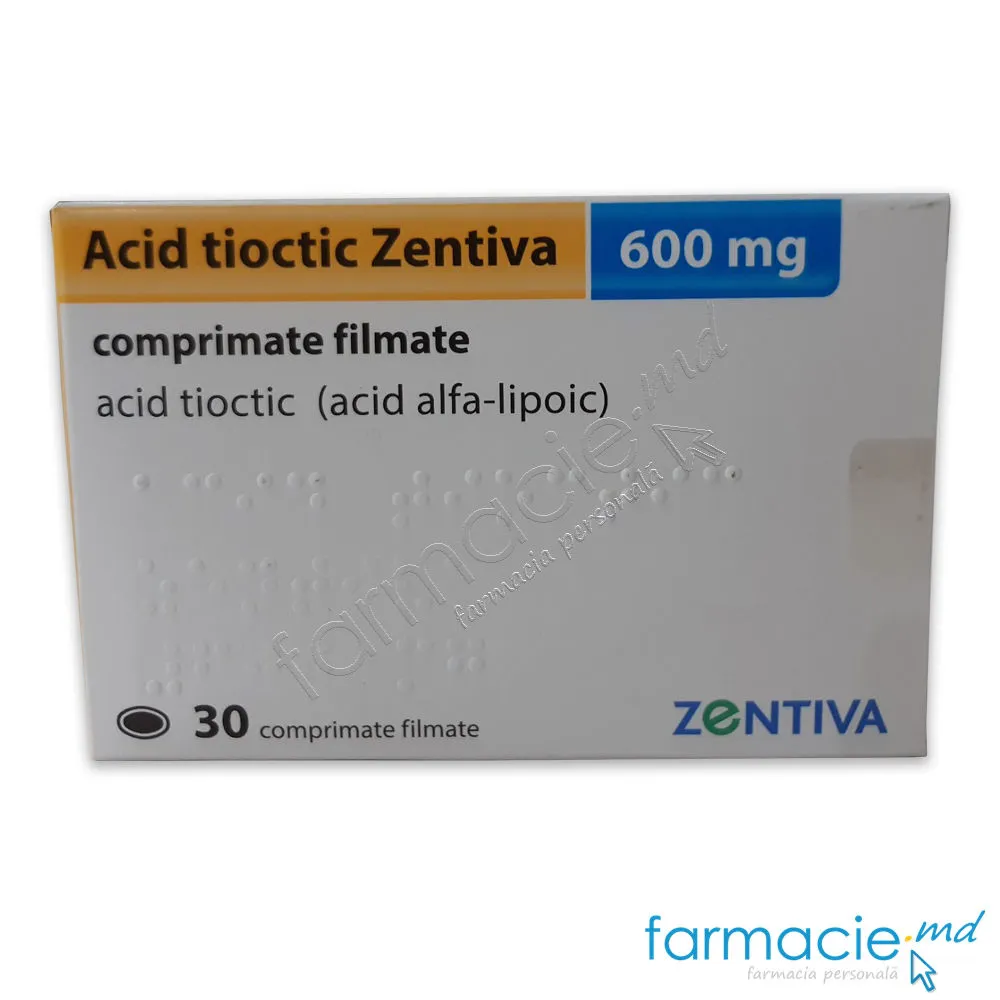 Ácido tióctico Zentiva compresse, rivestite con film