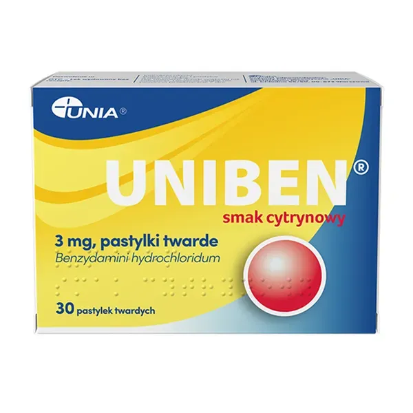 Uniben sabor limón compresse, rivestite con film