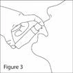 A hand holding a syringe at a 45-degree angle, inserting the needle into the skin