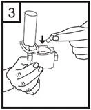 One hand holds the medication vial, the other hand inserts the syringe into the vial stopper to draw the solution