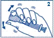 A hand holds a sy游戏副本, fingers pressing the plunger up and down to demonstrate the motion for expelling air from the syringe