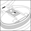 A syringe pen's locking mechanism with an open window for inserting the cartridge and adjusting the medication dose