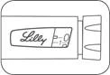 Pen-iniettore con scritta Lilly e display digitale che mostra dose 0, indicando la prontezza per la somministrazione del farmaco o il completamento della procedura