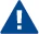 A blue triangle with a white exclamation mark inside warns of the need for attention or potential danger when using the drug