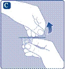 Hands opening an ampoule of medication, one hand holds the ampoule, the other moves upward to snap off the top part
