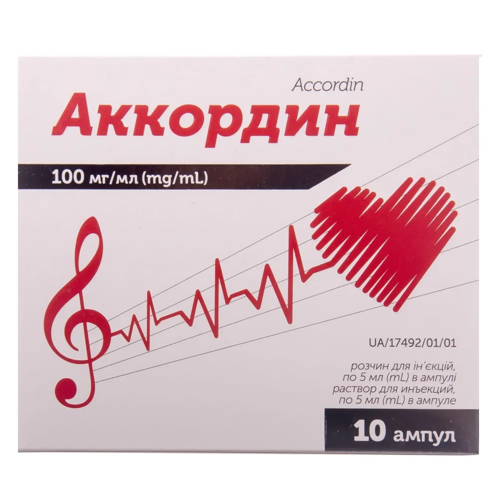 Accordin solution for injection