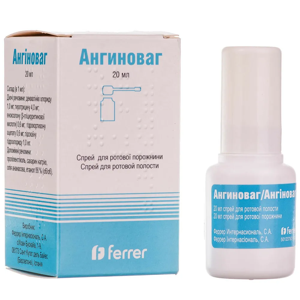 Anginovag spray, oral cavity