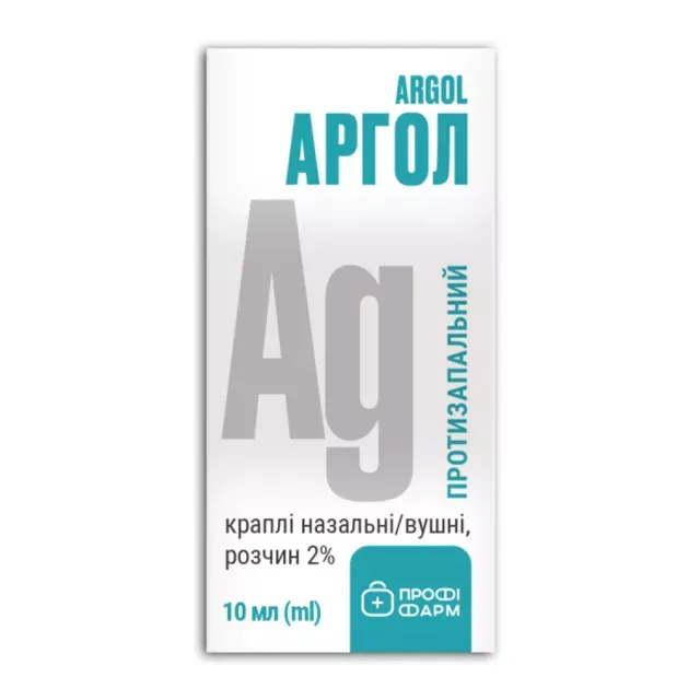 Argol краплі назальні/вушні, розчин