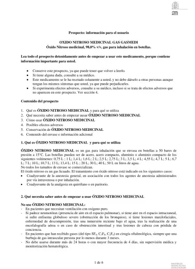 Ossido nitrico gas, compresso