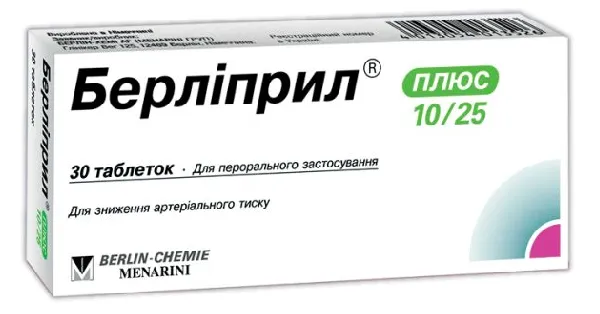 Berlipril® plus 10/25 tablets