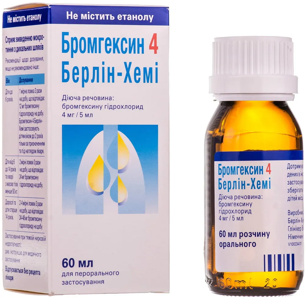 Bromexina 4 Berlin-Chemi soluzione, orale
