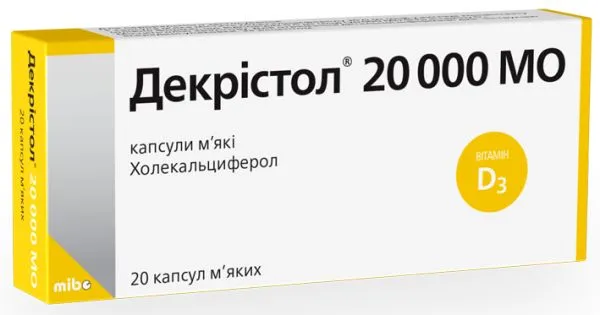 Decristol® 20000 UI cápsulas, gelatina blanda