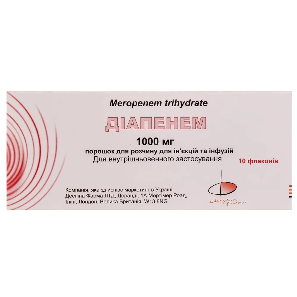 Diapenem 1000 polvo para solución para inyección