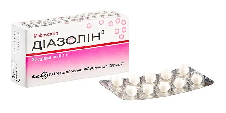 Diazolin tablets, coated