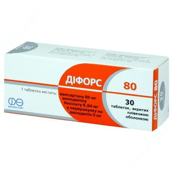 Difors 80 comprimidos, recubiertos con película