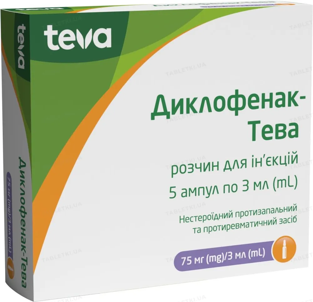 Diclofenac-teva solution for injection