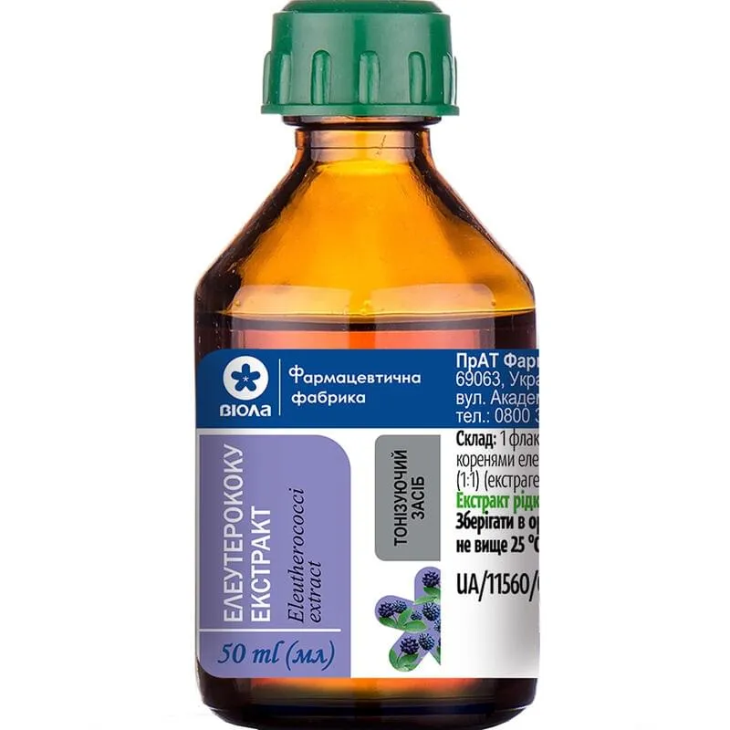 Eleutherococcus liquid extract, oral, alcoholic