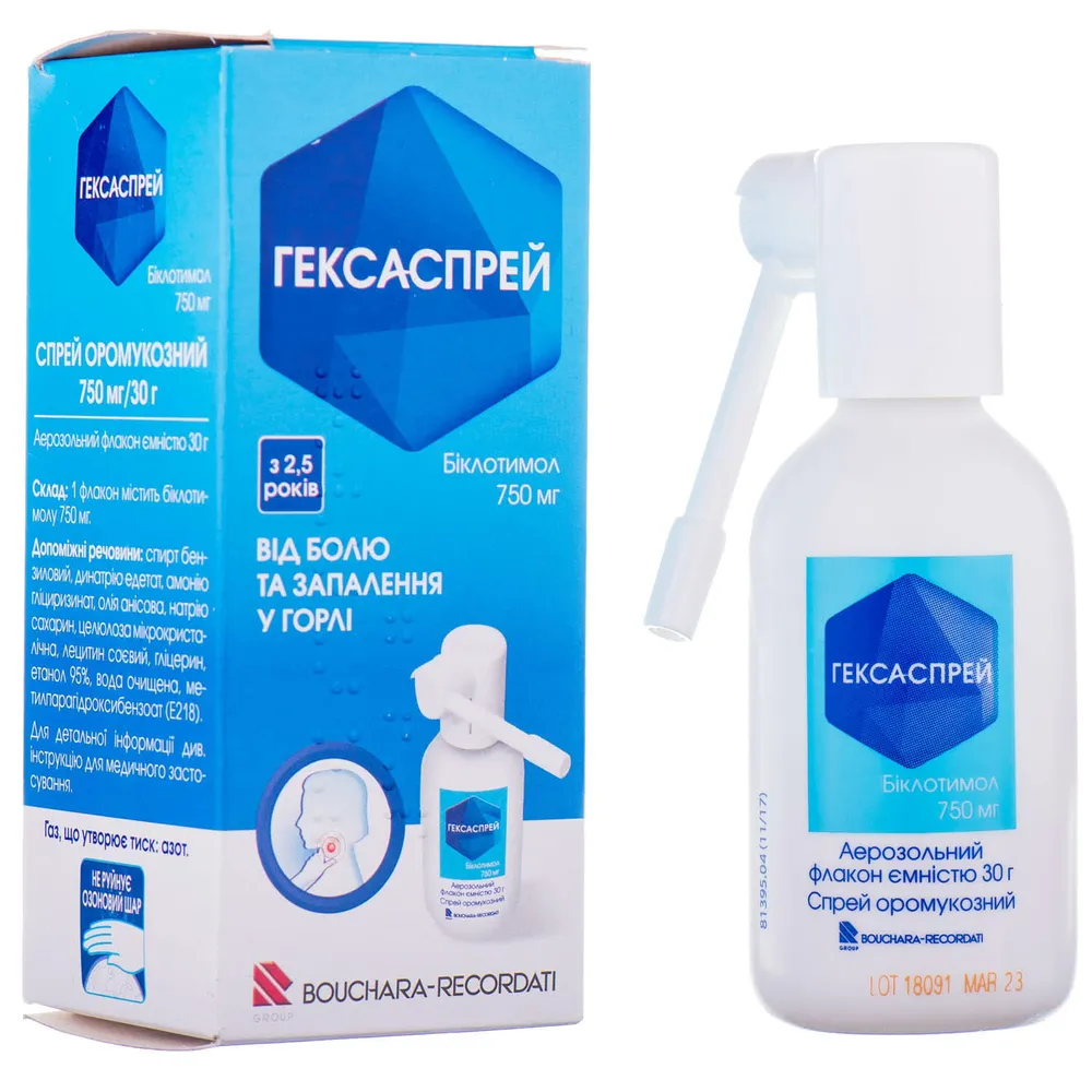 HexaSpray spray, oromucosal