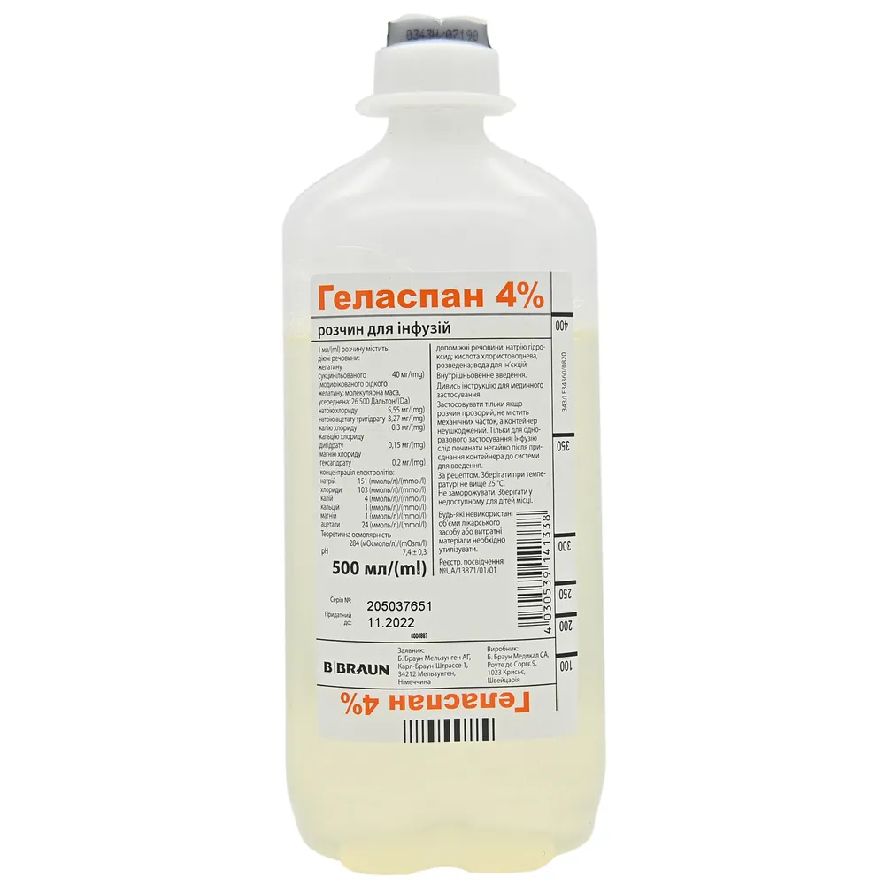 Helaspan 4 % solución para infusión