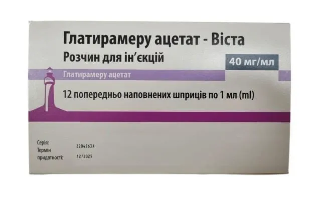 Glatiramer acetato-Vista solución para inyección