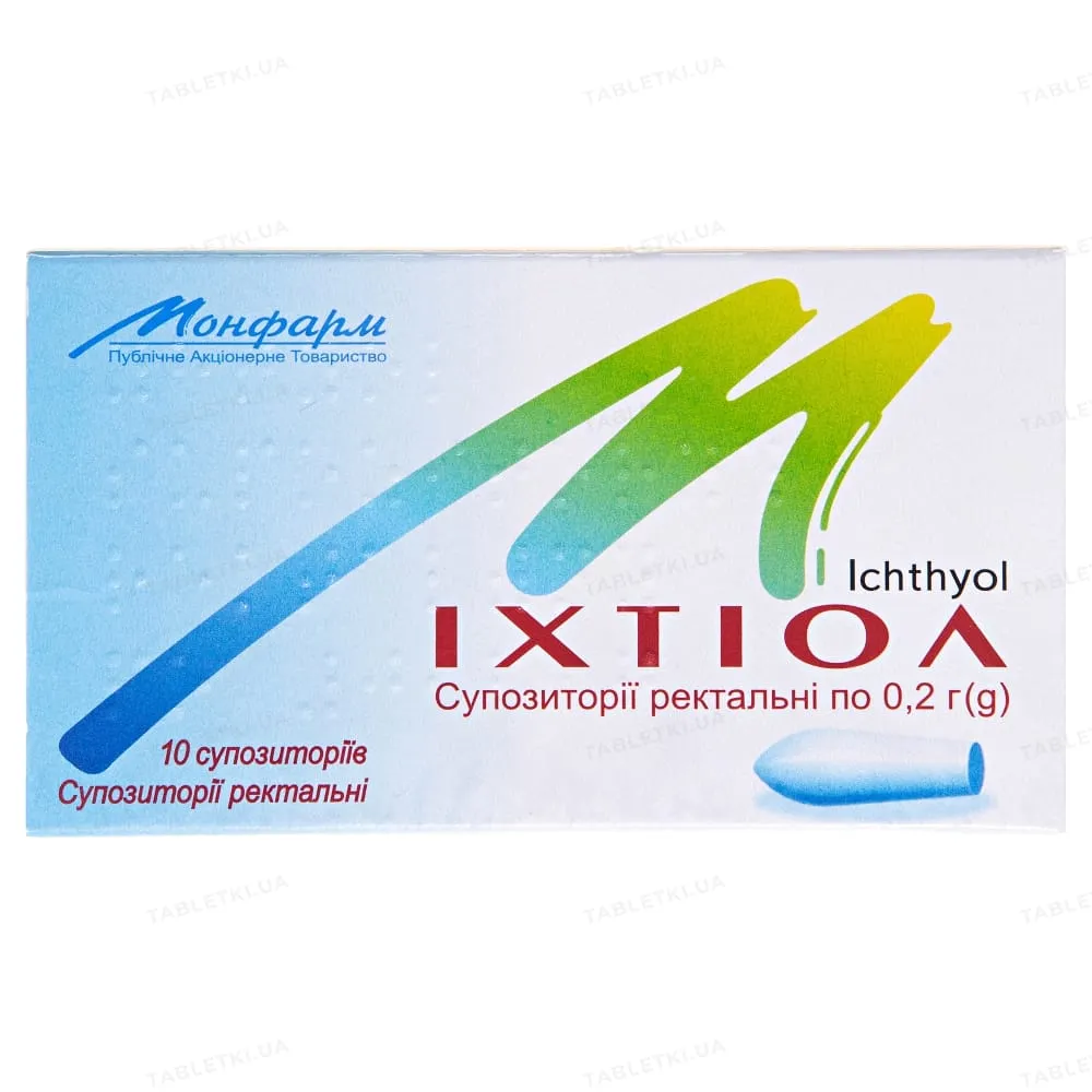 Ichthiol suppositories, rectal