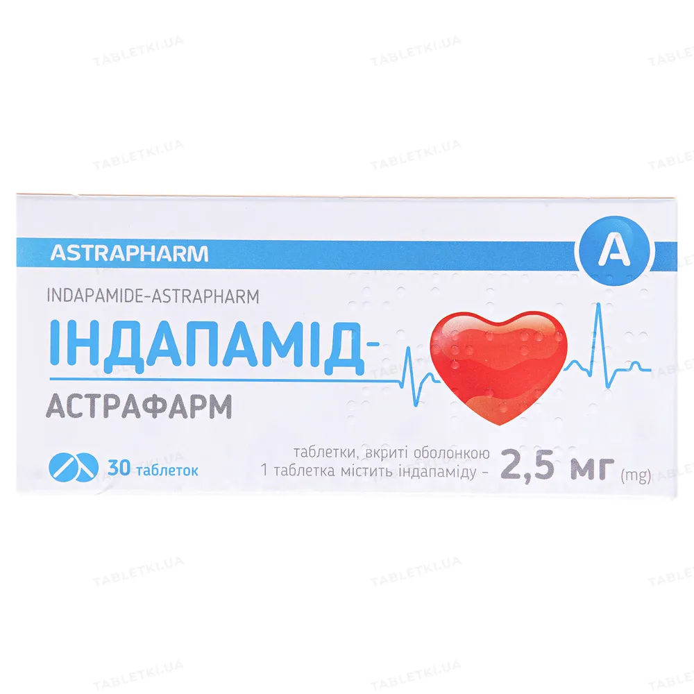 Indapamida-Astrafarm comprimidos, recubiertos con película