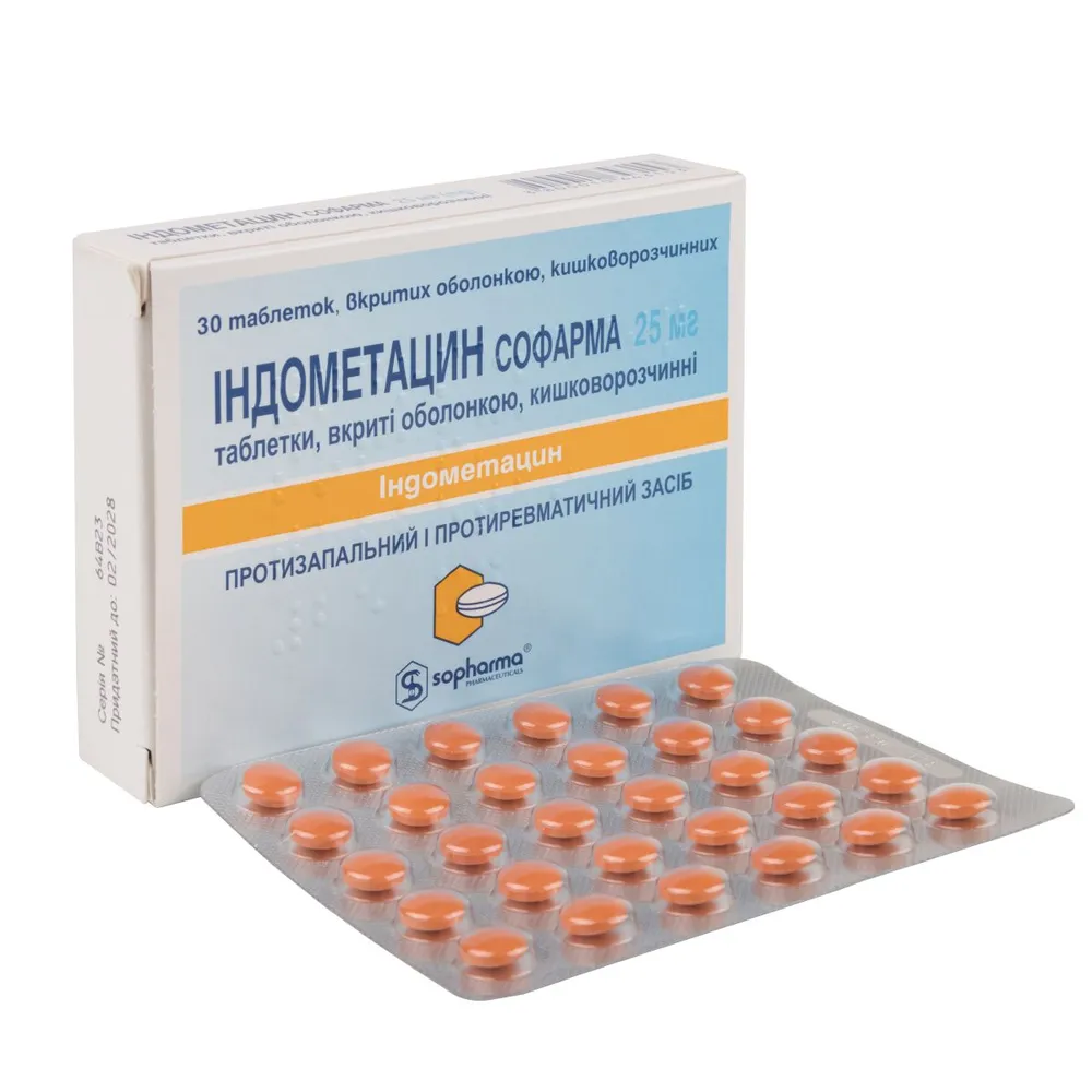 Indometacin sofarma tablets, coated, enteric-coated