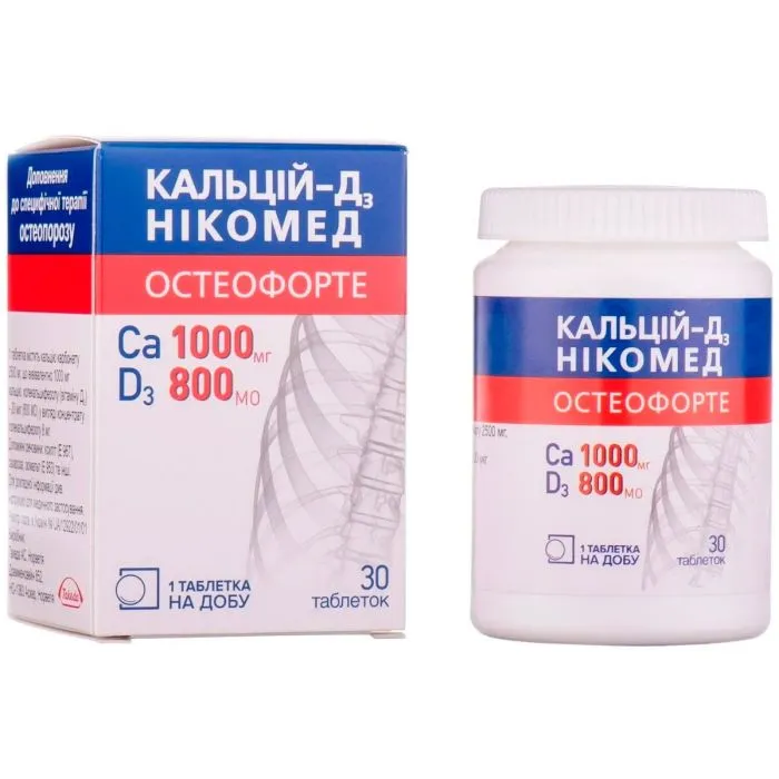 Calcium-d3 nicomed osteoforte tablets, chewable