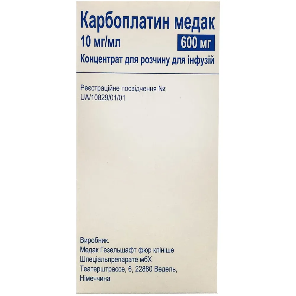Carboplatino Medac soluzione per infusione, concentrato