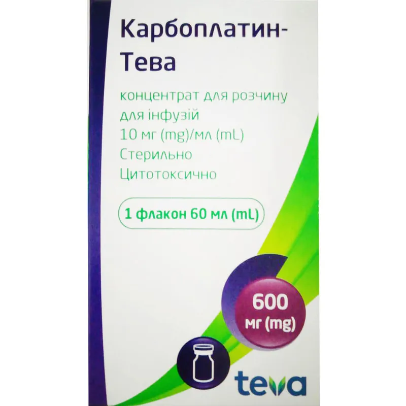 Carboplatino Teva soluzione per infusione, concentrato