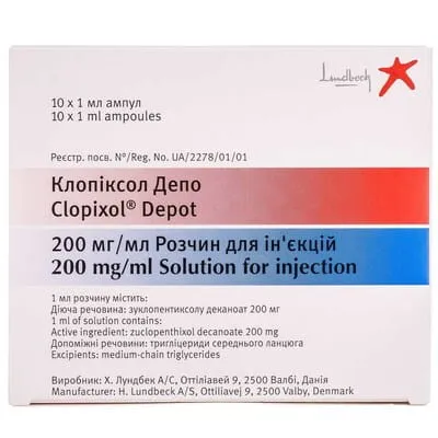 Clopixol depot solution for injection
