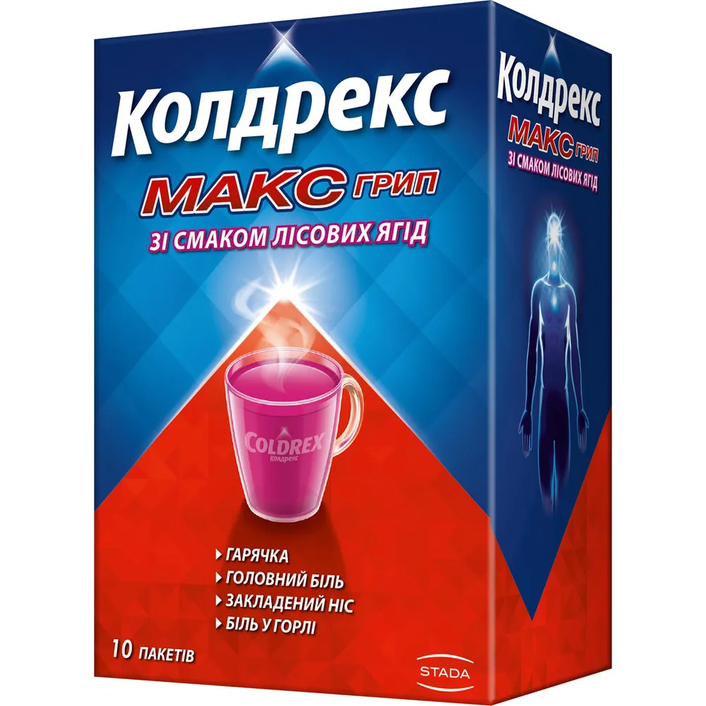 Coldrex MaxGrip con gusto di bacche di bosco polvere per soluzione orale
