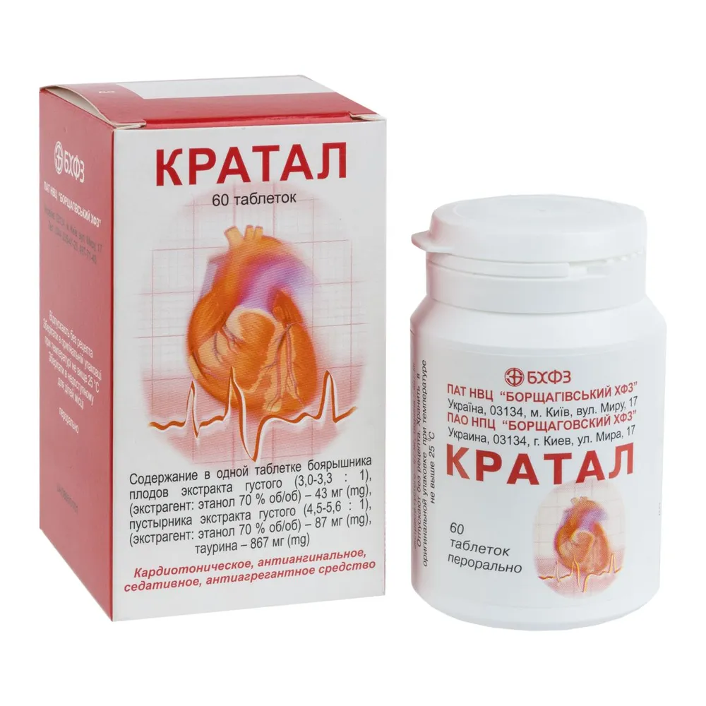 Кратал таблетки