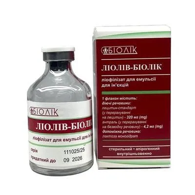 Lioliv-biolic powder for emulsion for injection