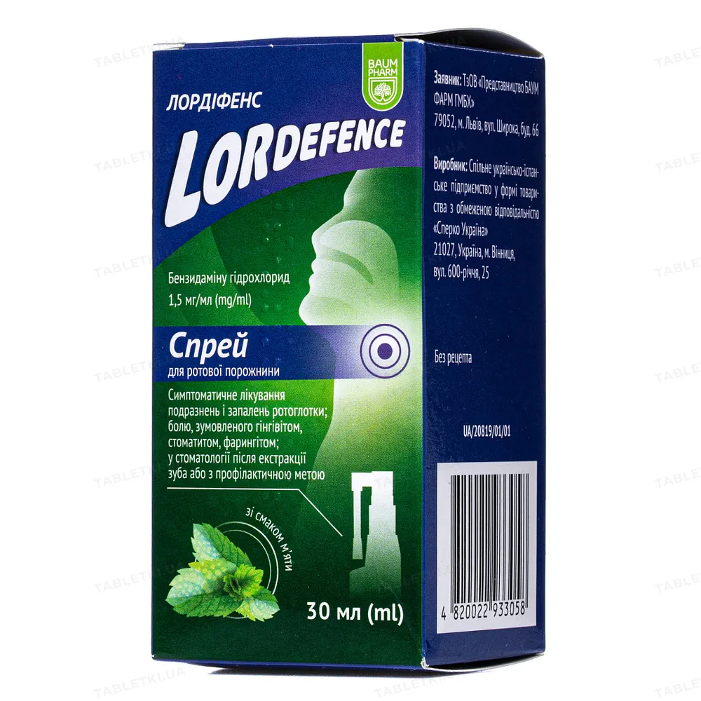 Lordifens spray, bucal