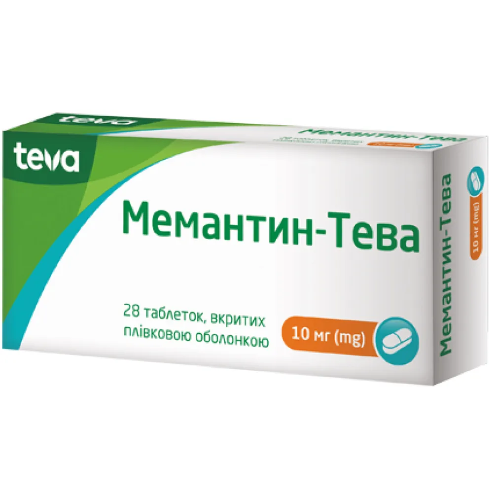 Мемантин-тева таблетки, покрытые пленочной оболочкой