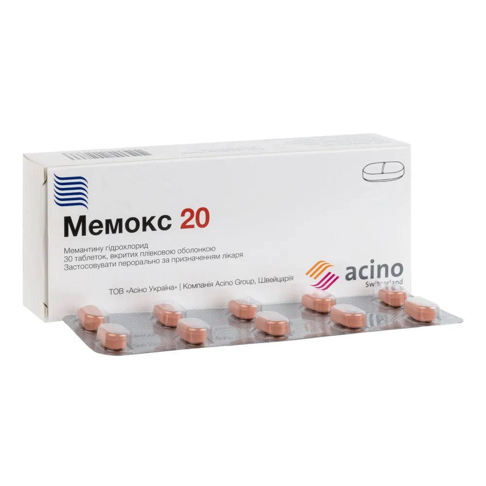 Memox 20 comprimidos, recubiertos con película