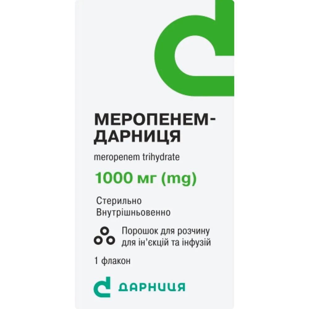 Meropenem-Darnitsia polvo para solución para inyección e infusión