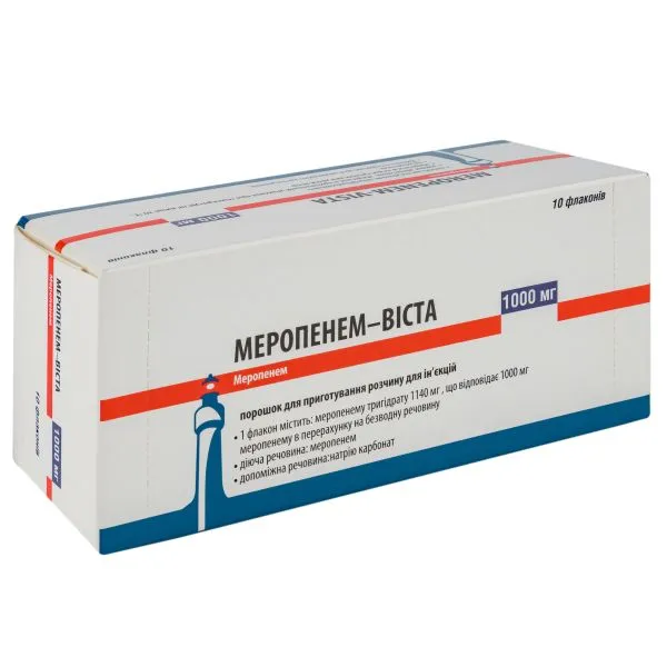 Meropenem - Vista polvere per preparazione di soluzione per iniezione