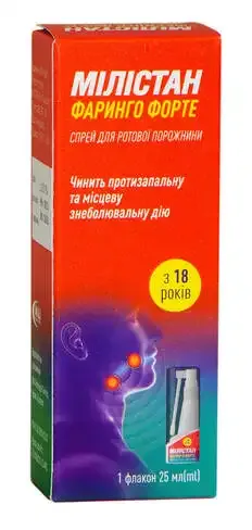 Милистан фаринго форте спрей, для ротовой полости