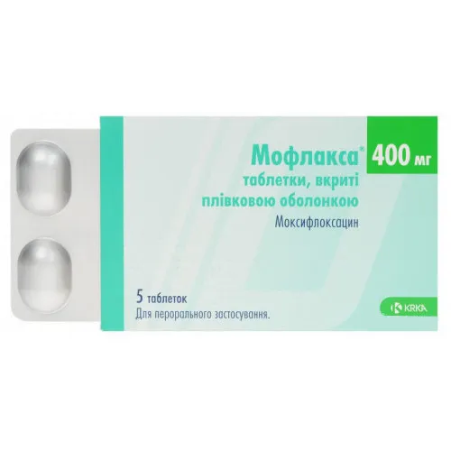Мофлакса таблетки, покрытые пленочной оболочкой