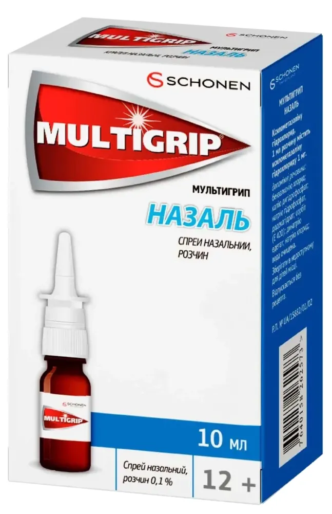 Multingrip nasal spray, nasal solution