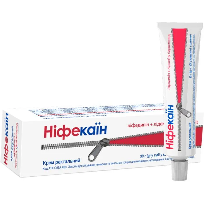 Nifecain cream, rectal