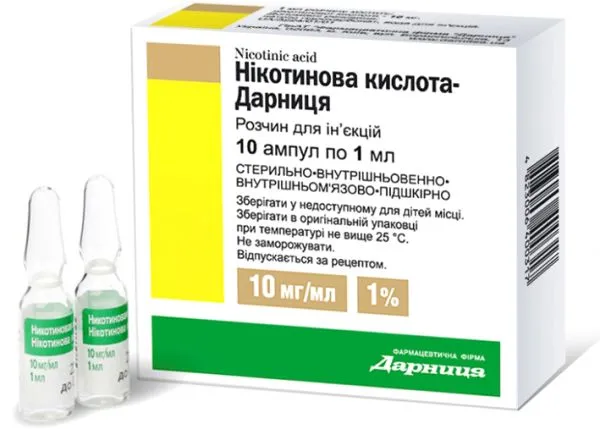 Ácido nicotínico-Darnytsia solución para inyección