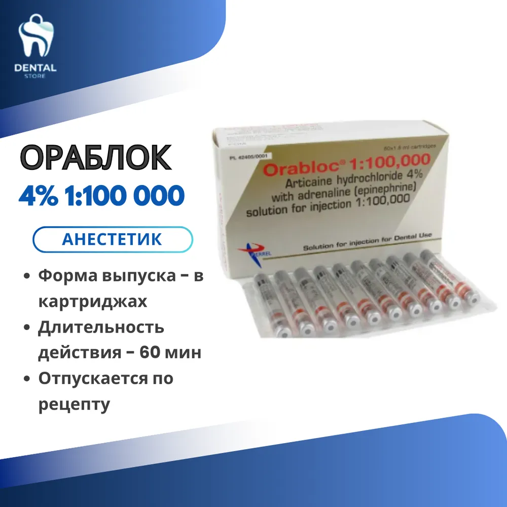 Orabloc 1:100,000 solución para inyección