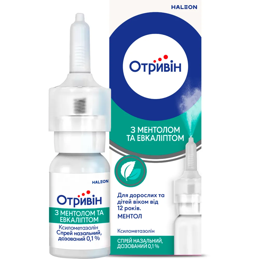 Otrivin con mentol y eucalipto spray, nasal dosificado