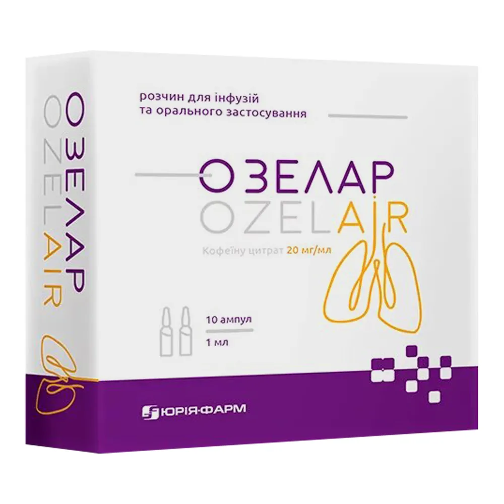 Ozelar solution for infusion and oral use